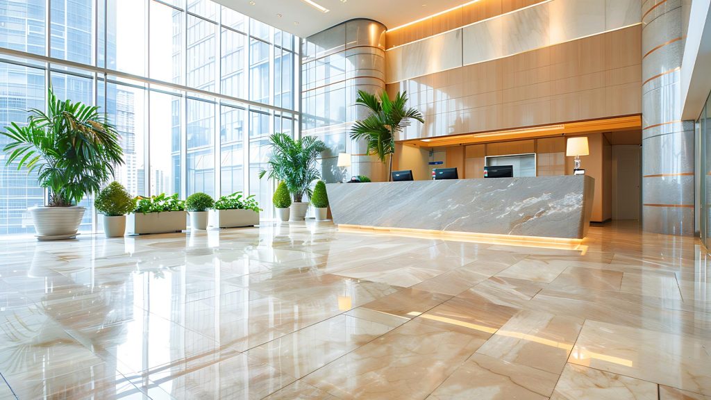 Sustainable luxury architecture in Dubai using natural stones from Marmara Marble & Granite.